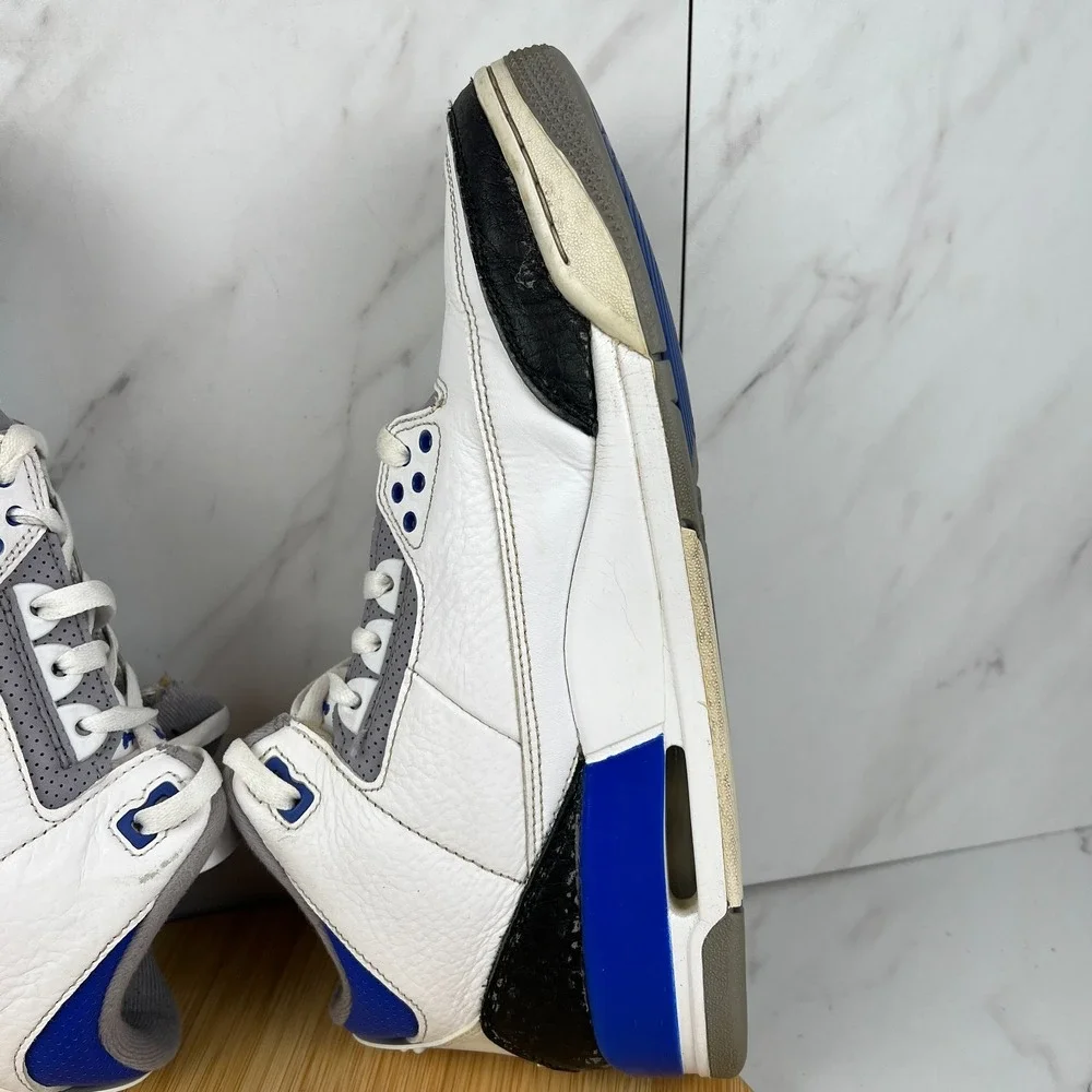 Nike Air Jordan 3 Retro Racer Blue Mens Size 10.5 Sneakers Shoes CT8532-145
